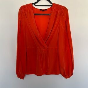 BCBG MAXAZRIA Silk Long Sleeve Blouse‎ - Size Medium